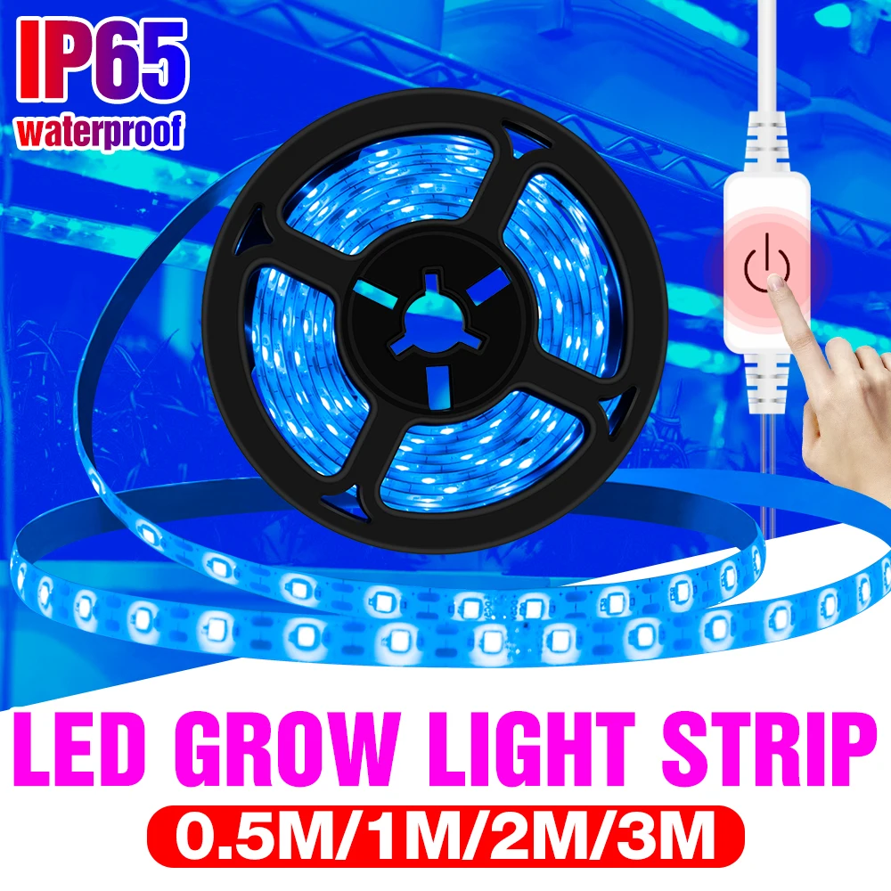 

5V USB Plant Lamp Strip LED Full Spectrum Phyto Grow Light 0.5M 1M 2M 3M Greenhouse Hydroponics Lamp For Seeds Tent Box Lighting