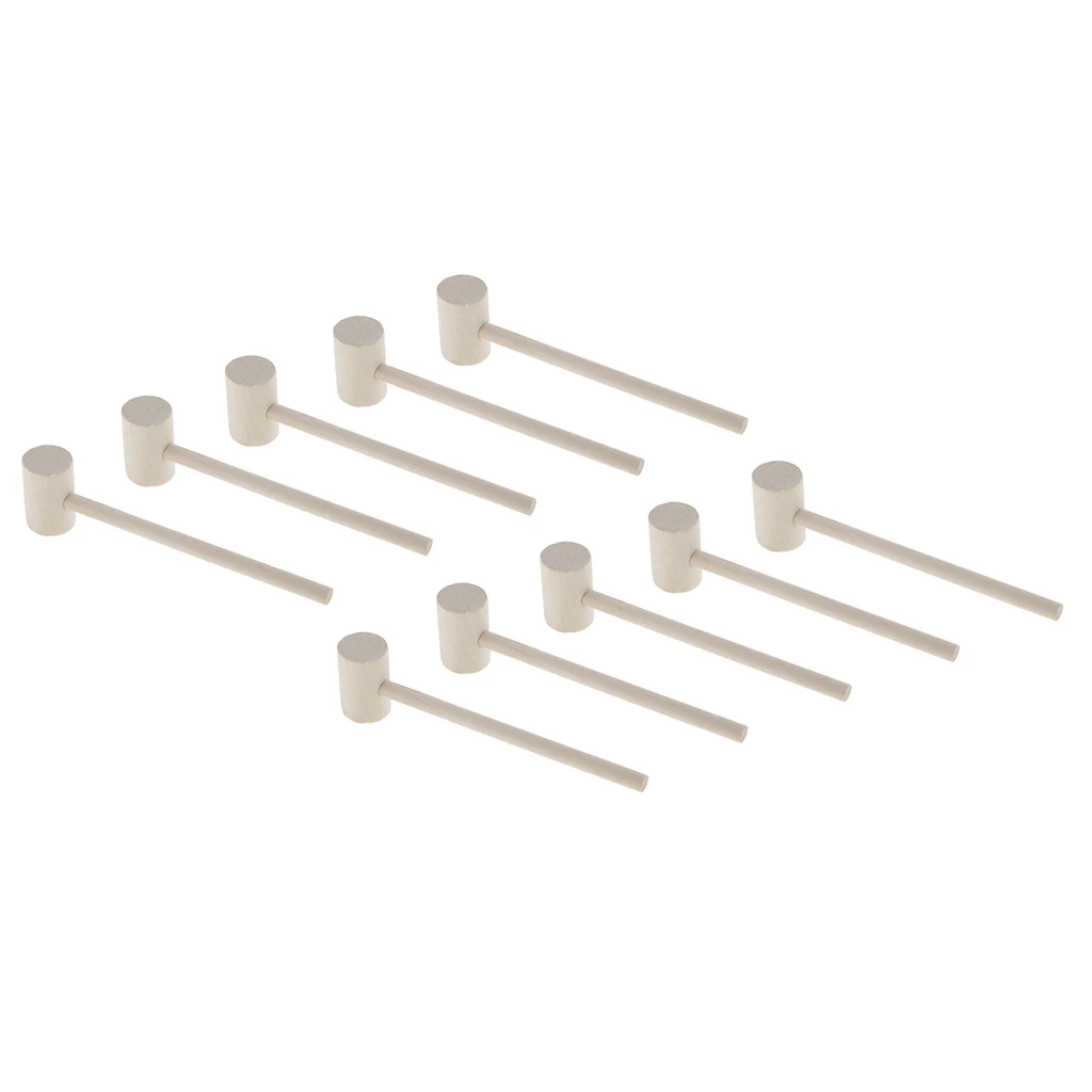 10x Wooden Hammers Lobster Mallets, Multi-Purpose Natural Wood Hammer for Cracking Chocolate, Baby Fun Toys Gift
10x Wooden Hammers Lobster Mallets, Multi-Purpose Natural Wood Hammer for Cracking Chocolate, Baby Fun Toys Gift