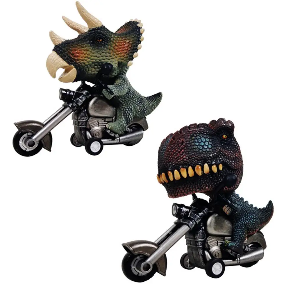 

Игрушечный динозавр, игрушечные машинки с фрикционным приводом, мотоцикл T-Rex и Triceratops, монстр-динозавр, игрушки для мальчиков и девочек, пода...