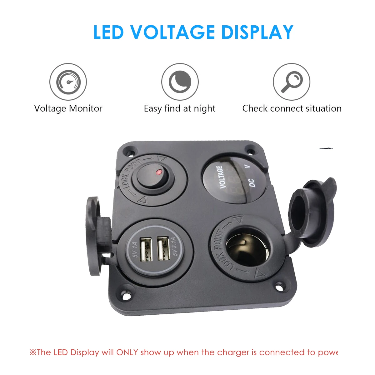 New 4 In 1Dual USB Car Cigarette Lighter Socket Charger Voltmeter Switch 12V/24V Four-Hole Panel Car Charger
New 4 In 1Dual USB Car Cigarette Lighter Socket Charger Voltmeter Switch 12V/24V Four-Hole Panel Car Charger