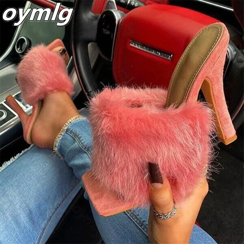 2021 Spring Open Toe Solid Color High Heels Sandals Plush Slippers Candy Women's Shoes Casual Plus Size 43 Zapatos Mujer
2021 Spring Open Toe Solid Color High Heels Sandals Plush Slippers Candy Women's Shoes Casual Plus Size 43 Zapatos Mujer