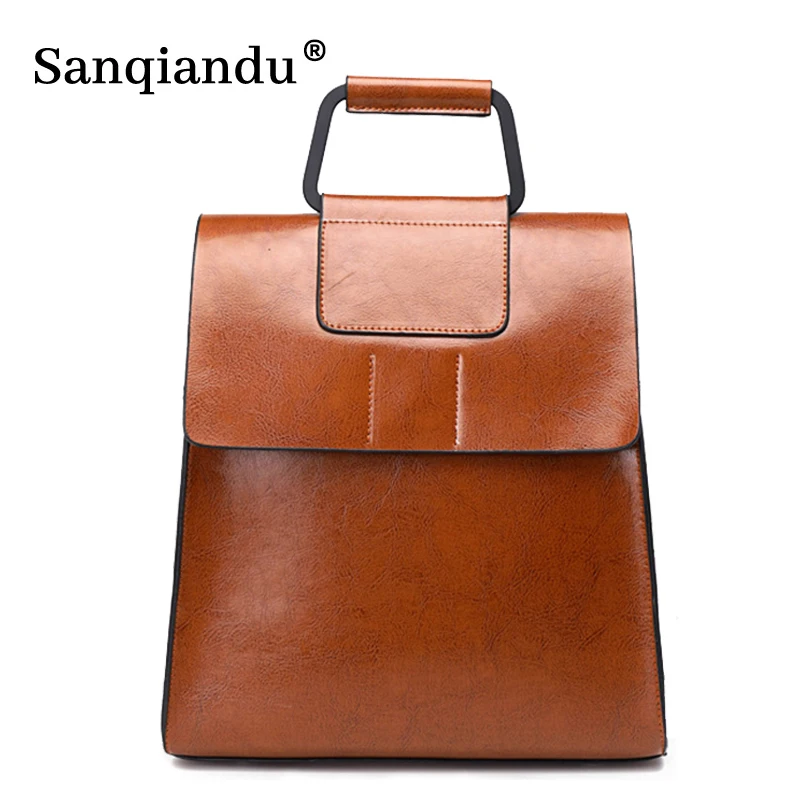 New Vintage Women Backpack High Quality Leather Girls Travel School Bags Lady Hand Backpack Fashion Leisure Female Shoulder Bags
New Vintage Women Backpack High Quality Leather Girls Travel School Bags Lady Hand Backpack Fashion Leisure Female Shoulder Bags