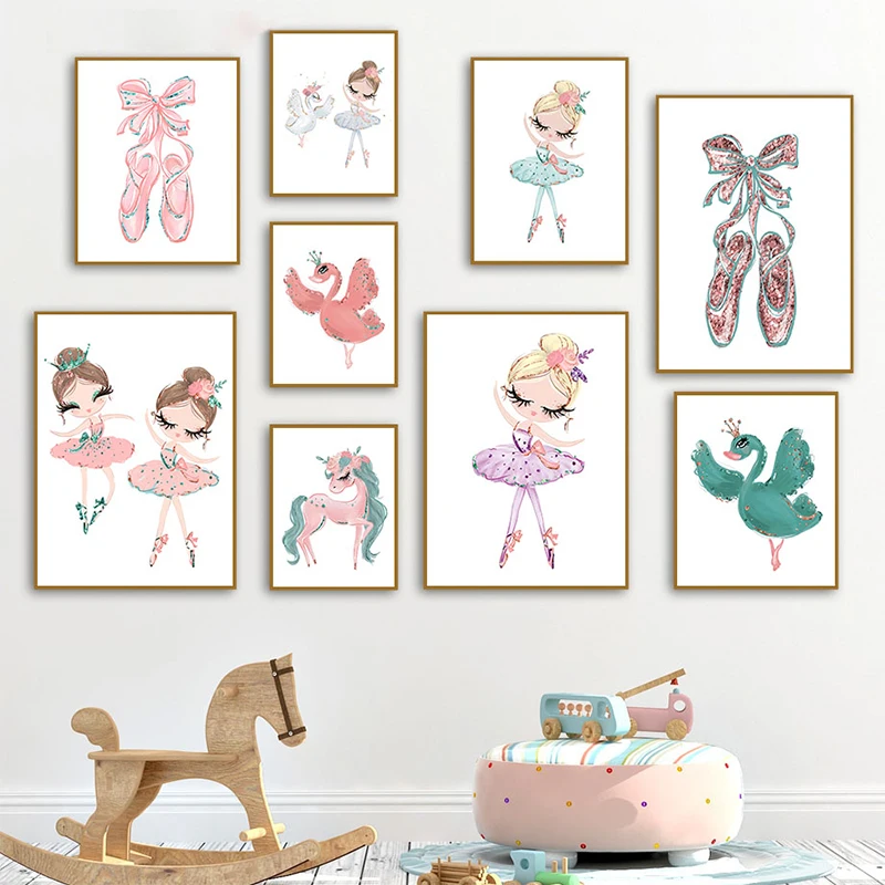 Cute Purple Ballerina Canvas Poster Pink Swan Print Painting Nursery Wall Art Posters BalletBaby Girl Bedroom Decor Picture
Cute Purple Ballerina Canvas Poster Pink Swan Print Painting Nursery Wall Art Posters BalletBaby Girl Bedroom Decor Picture