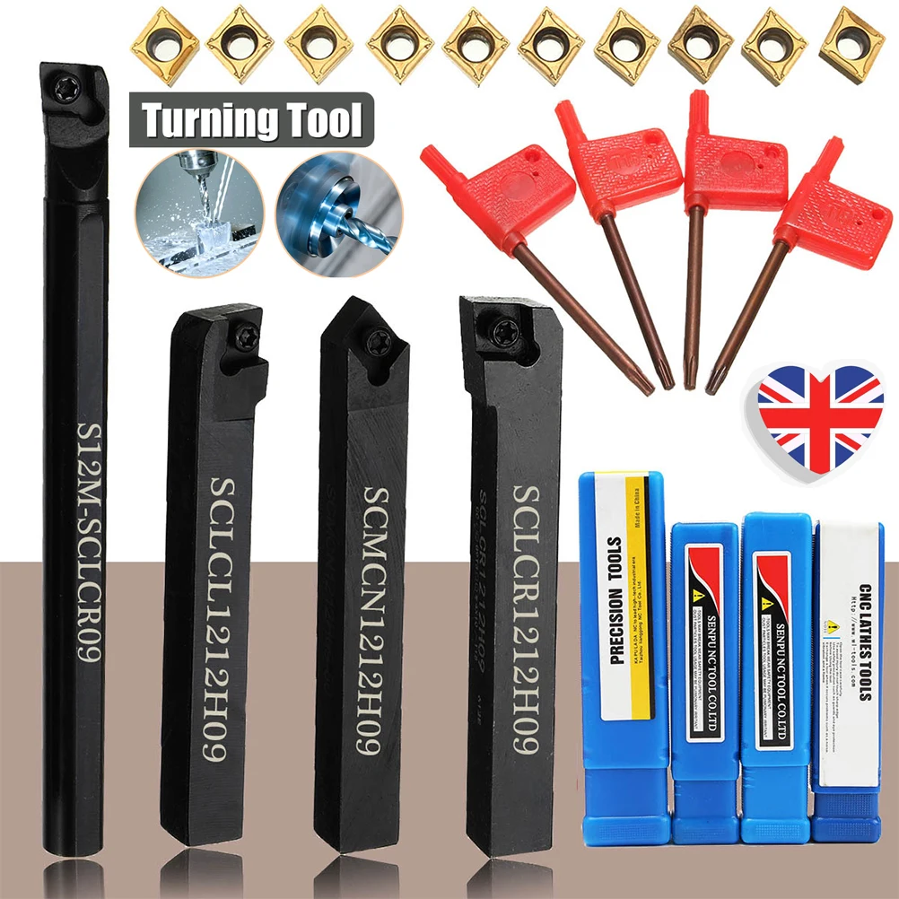 18pcs 12mm Turning Lathe Boring Bar Turning Tool Holder Set With Carbide Inserts For Semi-Finishing/Finishing Operations Tools
18pcs 12mm Turning Lathe Boring Bar Turning Tool Holder Set With Carbide Inserts For Semi-Finishing/Finishing Operations Tools