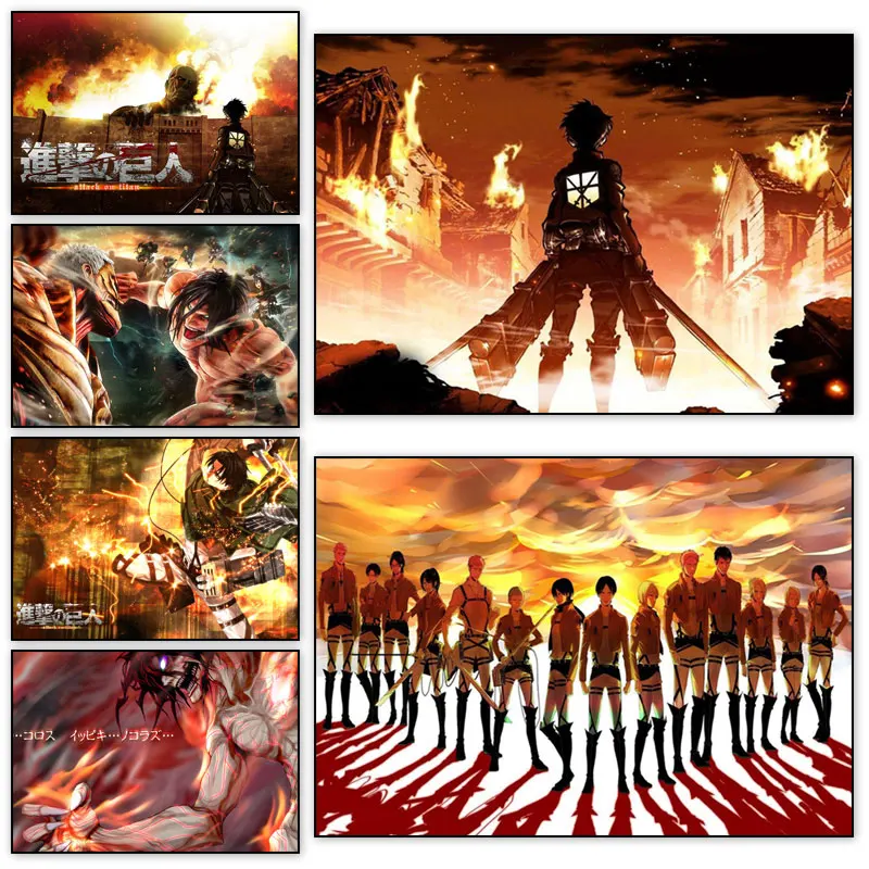 Japanese Animation Red Attack on Titan Anime Posters And Prints Figure HD Canvas Painting Home Bar Decoration Wall Art Pictures
Japanese Animation Red Attack on Titan Anime Posters And Prints Figure HD Canvas Painting Home Bar Decoration Wall Art Pictures