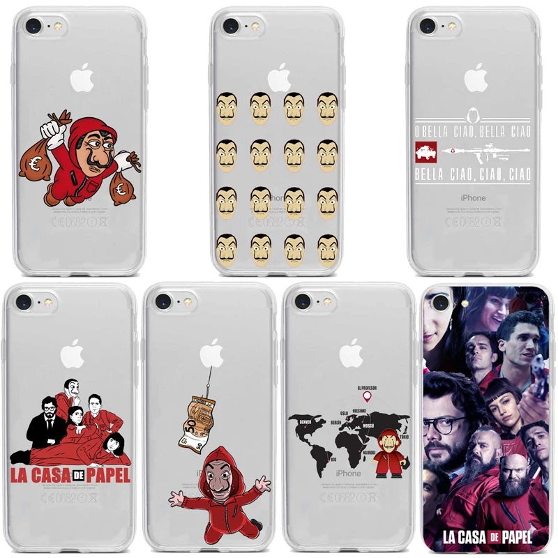 Phone Cases Spain TV La Casa de papel Suave Case For iPhone X Fundas For iPhone 5 5S SE 6 6S 7 8 Plus Cool Cartoon Back Cover
Phone Cases Spain TV La Casa de papel Suave Case For iPhone X Fundas For iPhone 5 5S SE 6 6S 7 8 Plus Cool Cartoon Back Cover