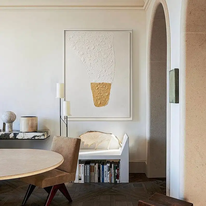 Original Abstract Painting on Canvas Modern White and Gold Textured Painting Large Minimalist Wall ArtBig oil huge large-scale
Original Abstract Painting on Canvas Modern White and Gold Textured Painting Large Minimalist Wall ArtBig oil huge large-scale