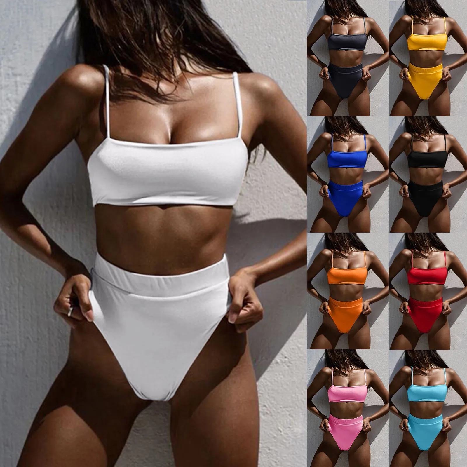 Swimwear Women Swimsuit Sexy Push Up Micro Bikinis Fashion Womens Solid Color Bikini Pad Swimwear Swimsuit Beachwear Set Bikini
Swimwear Women Swimsuit Sexy Push Up Micro Bikinis Fashion Womens Solid Color Bikini Pad Swimwear Swimsuit Beachwear Set Bikini