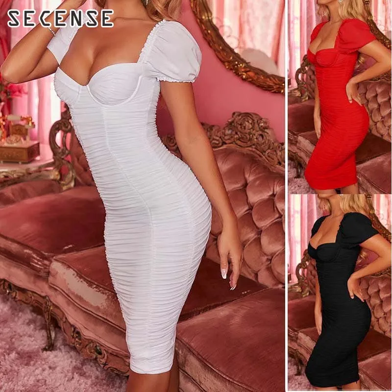 Women's Dresses Mesh Pleated Backless Celebrity Lantern Sleeves Mini Dress Solid Ruched Square Neck Summer Sexy Party Bodycon
Women's Dresses Mesh Pleated Backless Celebrity Lantern Sleeves Mini Dress Solid Ruched Square Neck Summer Sexy Party Bodycon
