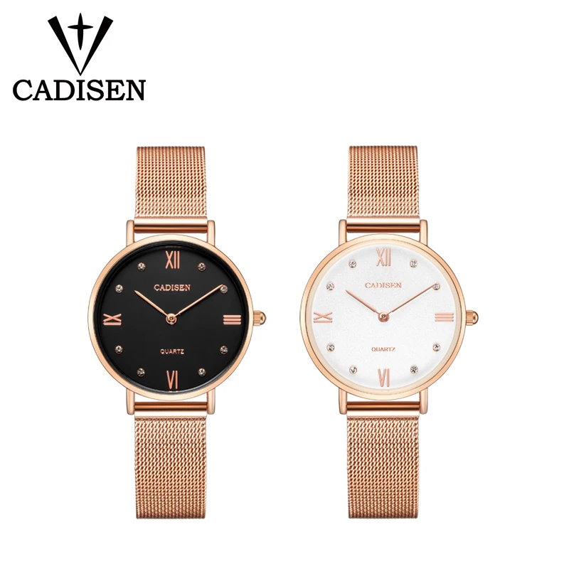 2020 CADISEN Brand Luxury Fashion Ladies Watch Thin Rose Gold Steel Mesh band Quartz Wristwatches Women Gift relogio feminino
2020 CADISEN Brand Luxury Fashion Ladies Watch Thin Rose Gold Steel Mesh band Quartz Wristwatches Women Gift relogio feminino