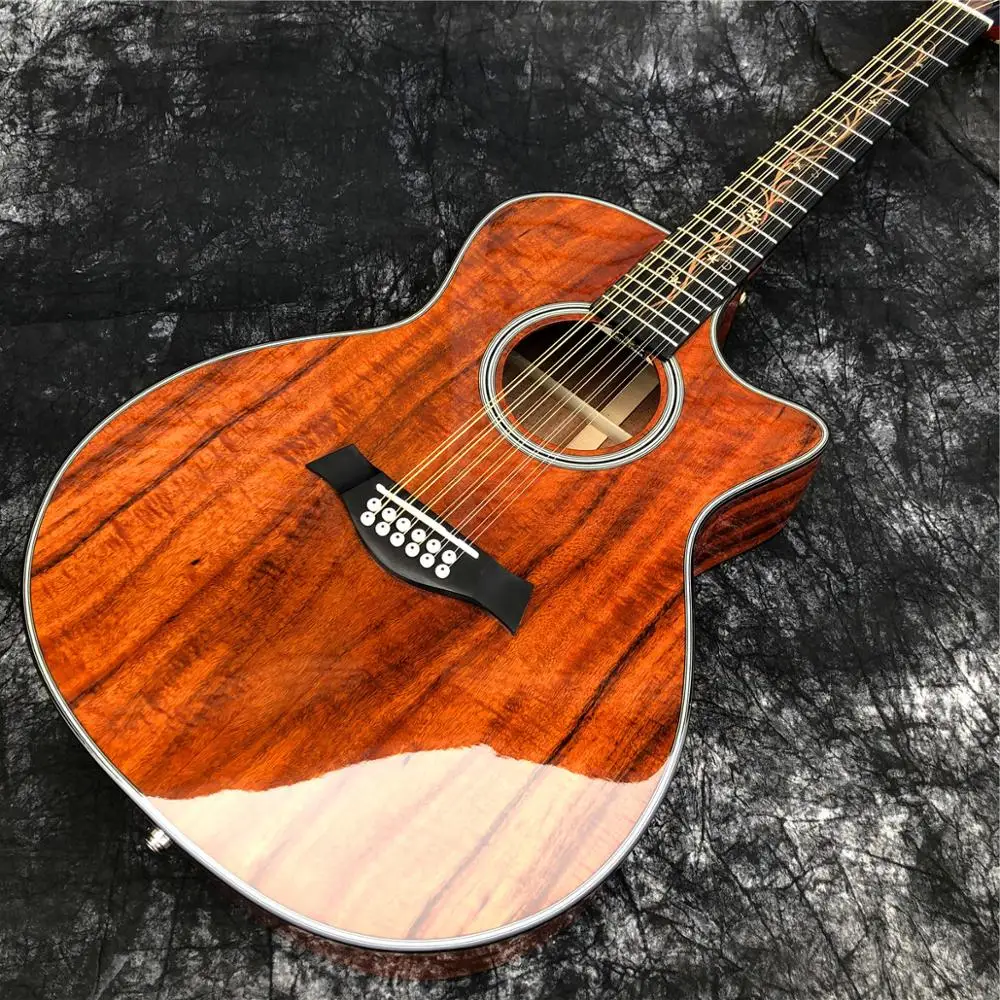 

Акустическая гитара Koa Wood K24ce, 12 струн, гриф из эбенового дерева Fishman EQ Электрический гитары
