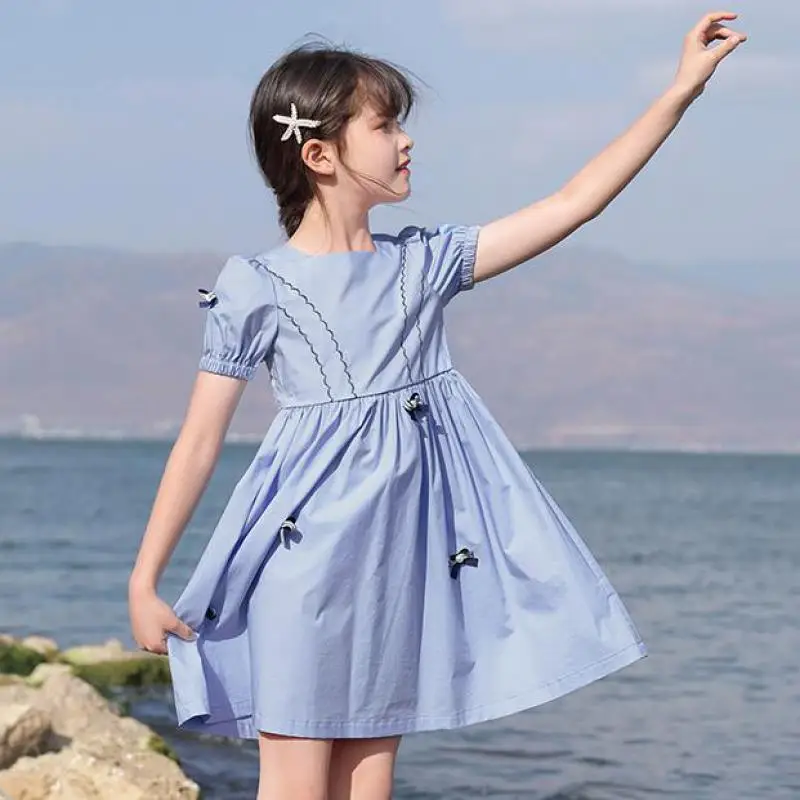2021 Summer Light Dress For Girls Fashion Candy Color Knee Length Gowns Children Outdoor Vacation Travel Clothes Dresses
2021 Summer Light Dress For Girls Fashion Candy Color Knee Length Gowns Children Outdoor Vacation Travel Clothes Dresses