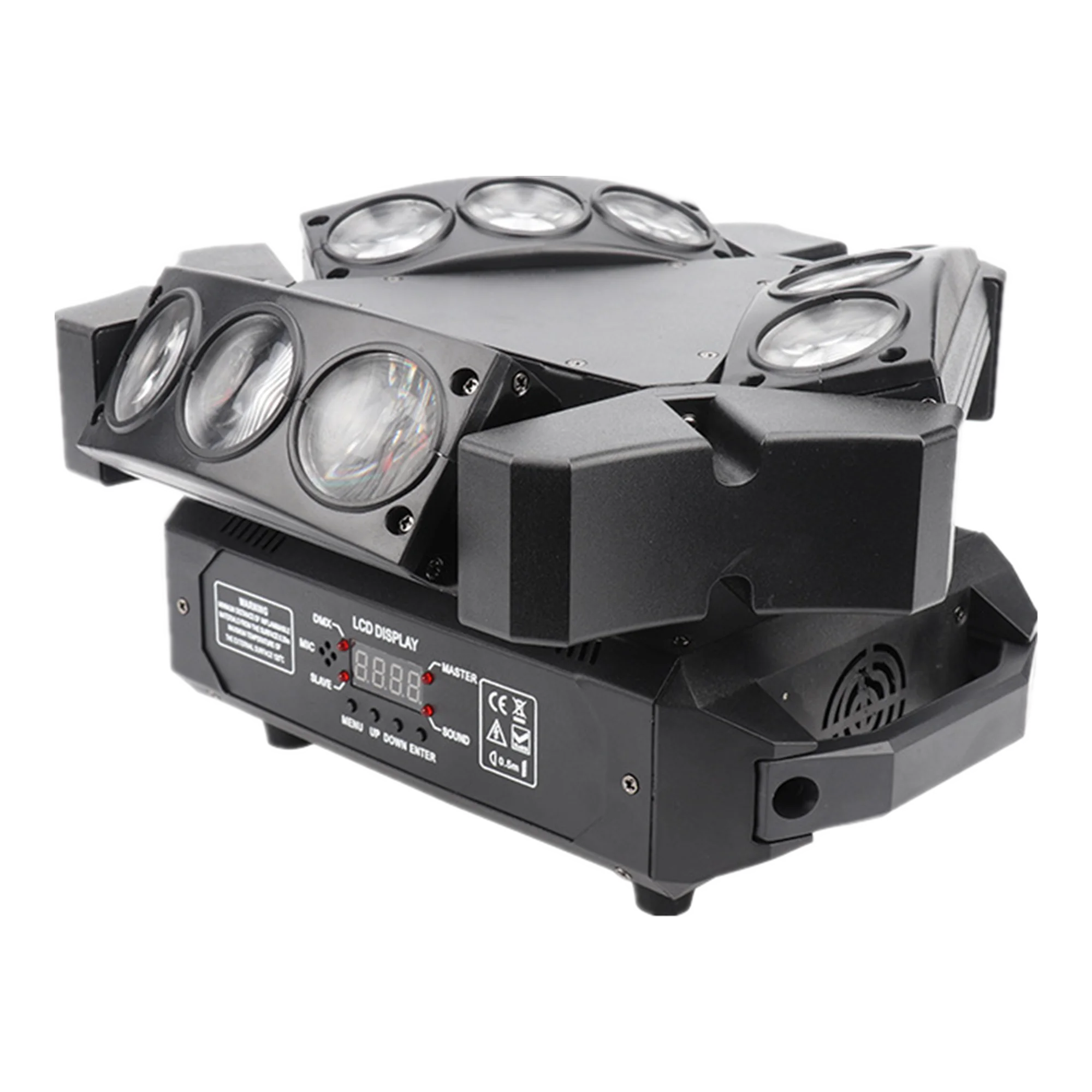 Nine Birds LED Laser Moving Head Light Professional DMX512 is suitable for music, party, club, etc.
Nine Birds LED Laser Moving Head Light Professional DMX512 is suitable for music, party, club, etc.