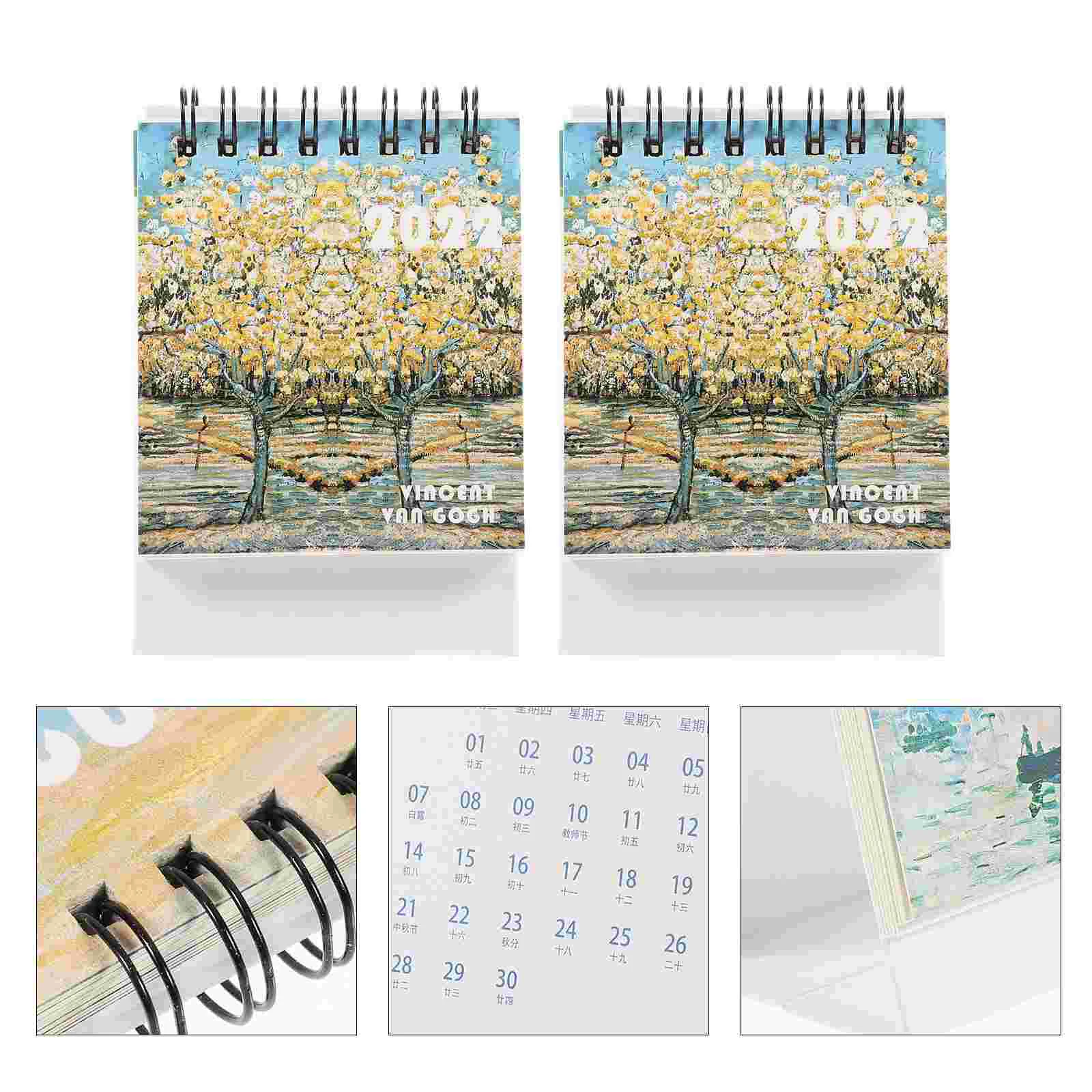 2Pcs Practical Home Desk Calendar Decorative Vintage Calendar Office Note Book
2Pcs Practical Home Desk Calendar Decorative Vintage Calendar Office Note Book