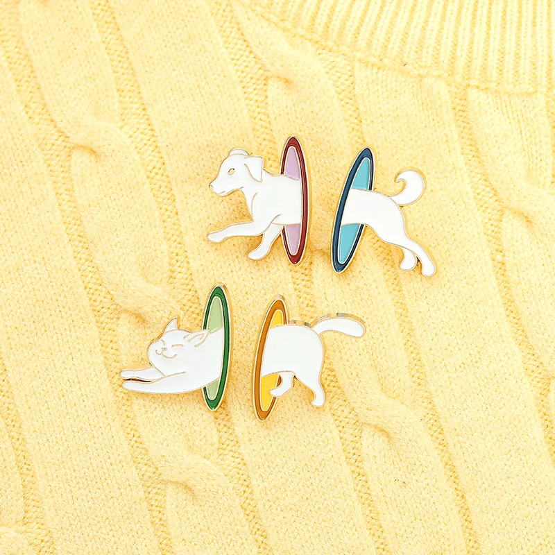 Jump Enamel Pin Cartoon Dog Cat Brooches for Women Fashion Cute Lapel Pin Backpacks Animal Badge Jewelry Gift 2021 Wholesale
Jump Enamel Pin Cartoon Dog Cat Brooches for Women Fashion Cute Lapel Pin Backpacks Animal Badge Jewelry Gift 2021 Wholesale