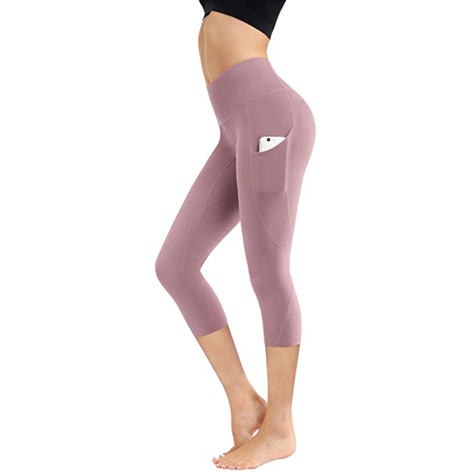 Female Yoga Pants Solid Color High Waist Cropped Trousers Yogo Jogging Leggings Pants Summer Elestric Skinny Mid Knee Leggings
Female Yoga Pants Solid Color High Waist Cropped Trousers Yogo Jogging Leggings Pants Summer Elestric Skinny Mid Knee Leggings