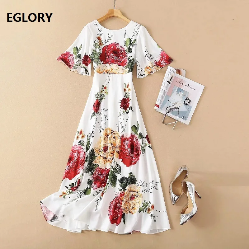 New Arrival Long Dress 2021 Summer Fashion Style Women O-Neck Charming Floral Print Flare Sleeve Casual Long White Maxi Dress
New Arrival Long Dress 2021 Summer Fashion Style Women O-Neck Charming Floral Print Flare Sleeve Casual Long White Maxi Dress