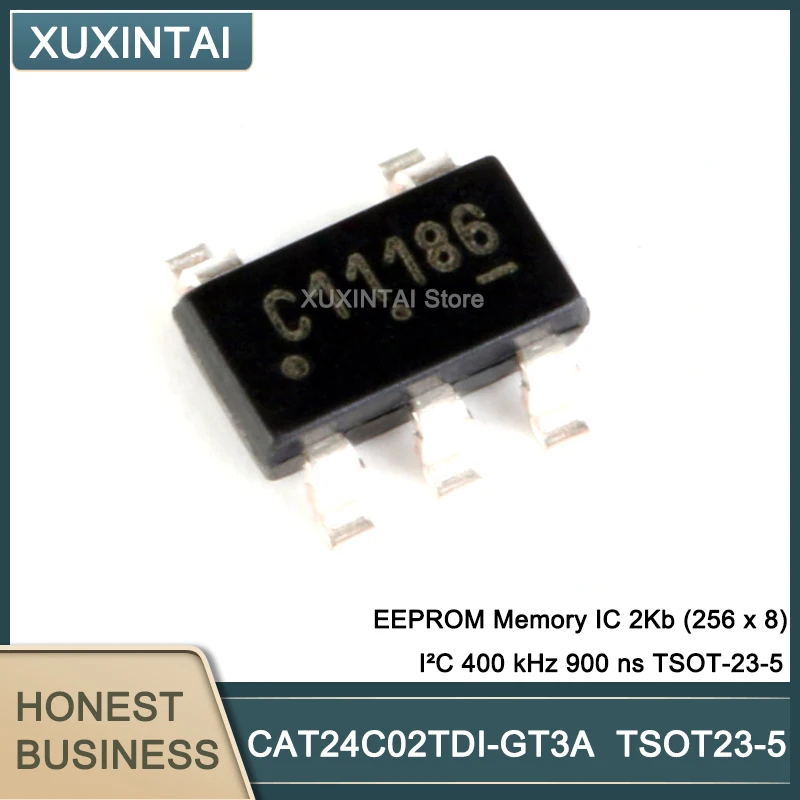 50 шт./лот CAT24C02TDI-GT3A CAT24C02TDI EEPROM Memory IC 2Kb (256x8) I²C 400 kHz 900 S TSOT-23-5
50 шт./лот CAT24C02TDI-GT3A CAT24C02TDI EEPROM Memory IC 2Kb (256x8) I²C 400 kHz 900 S TSOT-23-5