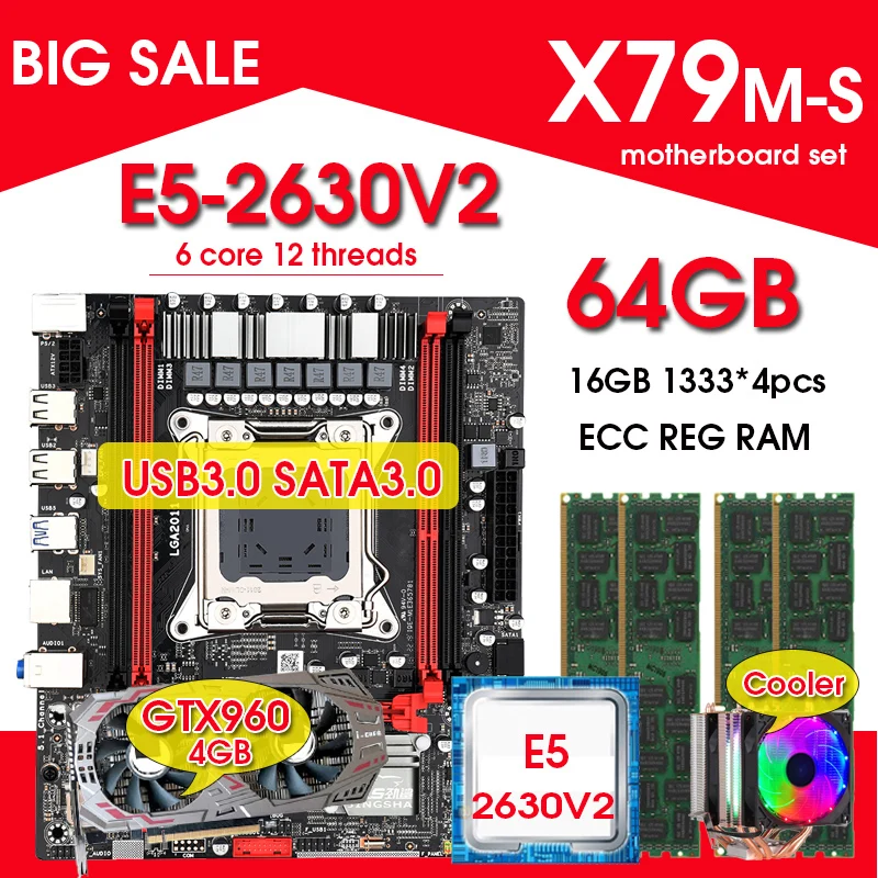 Материнская плата X79 с Intel XEON E5 2630 V3 4*16 Гб DDR4 RECC память GTX960 4 Гб и комбинированный комплект кулера ЦП
Материнская плата X79 с Intel XEON E5 2630 V3 4*16 Гб DDR4 RECC память GTX960 4 Гб и комбинированный комплект кулера ЦП