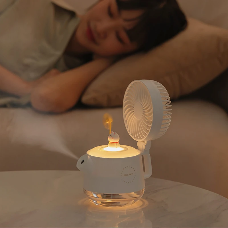 2 in 1 Multifunctional Small Fan Air Humidifier USB Chargeable Aromatherapy Purifier with LED Light for Home Office Mist Maker
2 in 1 Multifunctional Small Fan Air Humidifier USB Chargeable Aromatherapy Purifier with LED Light for Home Office Mist Maker