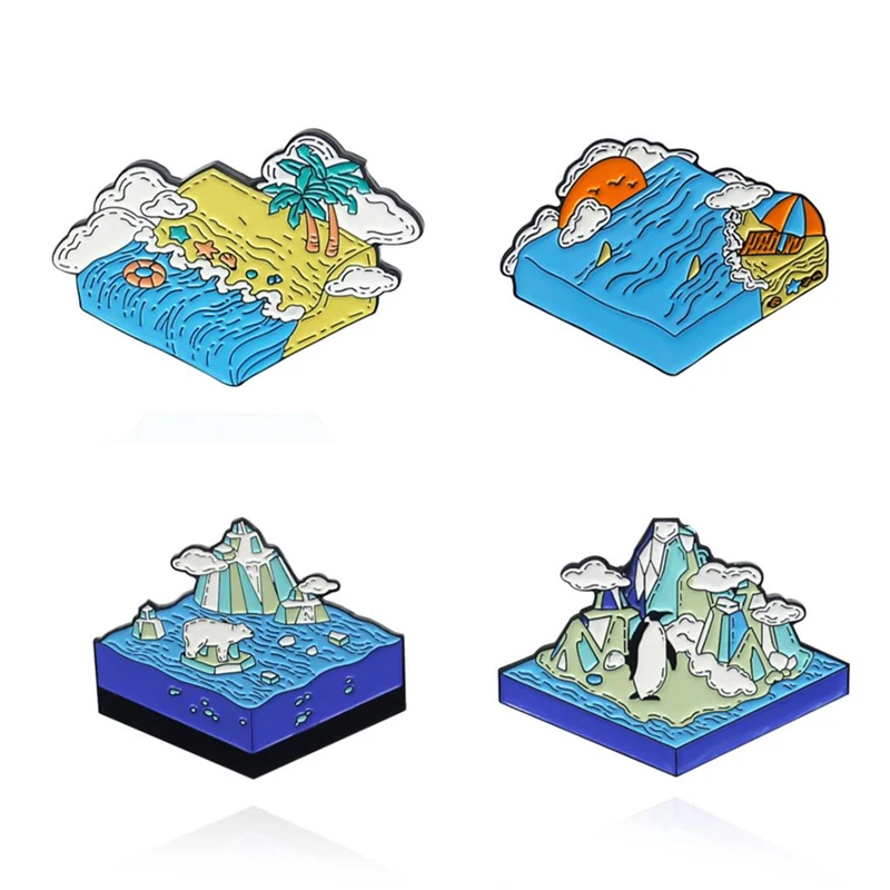 Sandy Beach Lapel Pins Fashion Landscape Cartoons Badges Cute Women Enamel Brooches For Clothes Mini Hijab Pins Anime Brooch
Sandy Beach Lapel Pins Fashion Landscape Cartoons Badges Cute Women Enamel Brooches For Clothes Mini Hijab Pins Anime Brooch