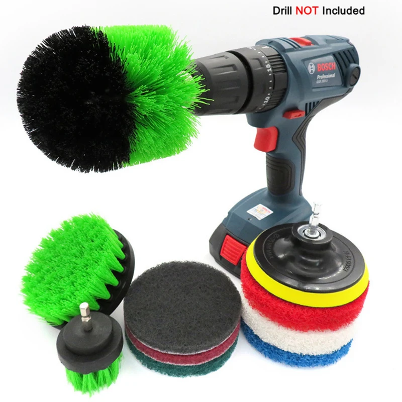 Electric drill brush head set green 10 piece set electric drill cleaning brush automobile wheel hub polishing cleaning cloth 
Electric drill brush head set green 10 piece set electric drill cleaning brush automobile wheel hub polishing cleaning cloth