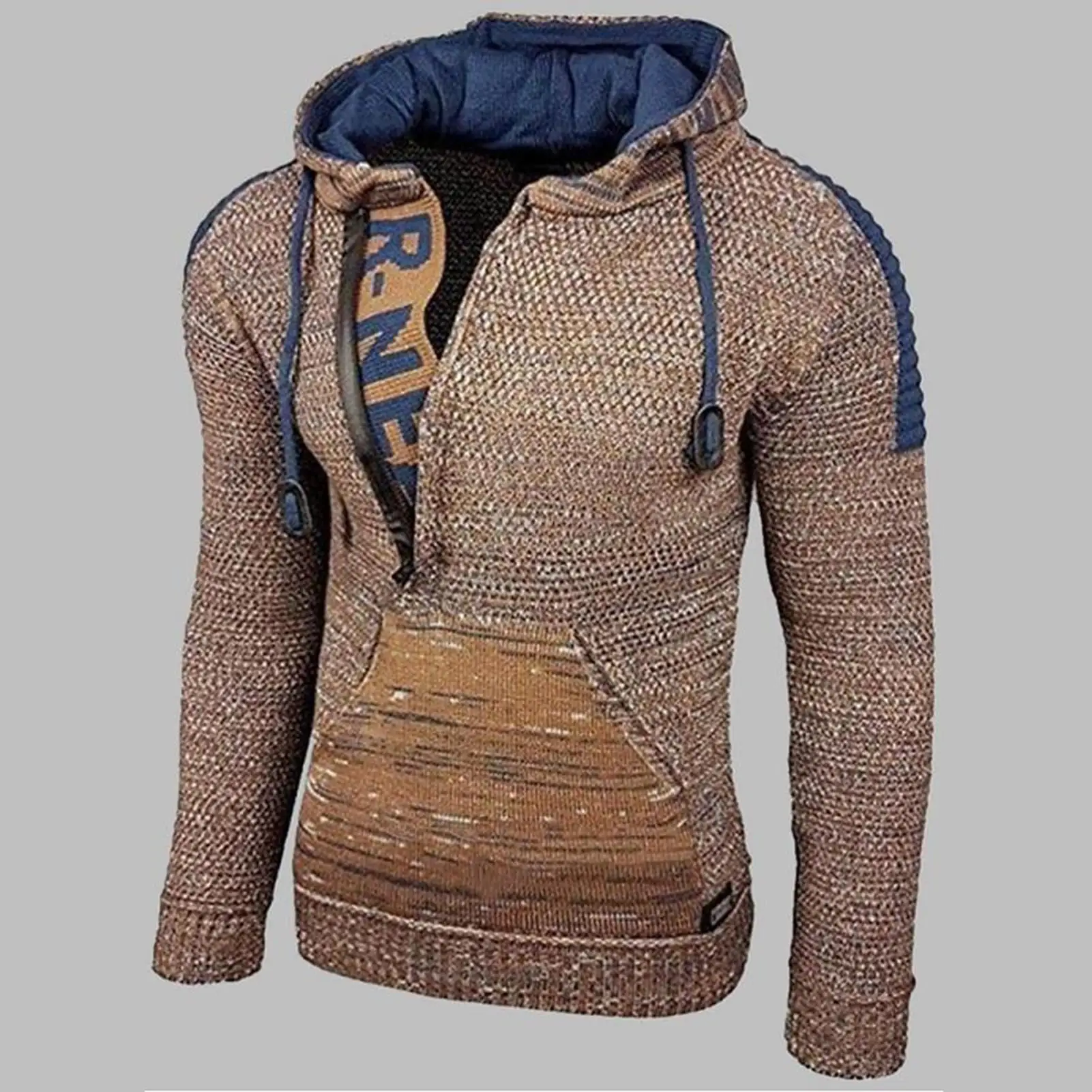 2020 Men Autumn Winter Patchwork Warm Knitted Sweater Long Sleeve Hooded Coat Mens Hooded Cardigan
2020 Men Autumn Winter Patchwork Warm Knitted Sweater Long Sleeve Hooded Coat Mens Hooded Cardigan