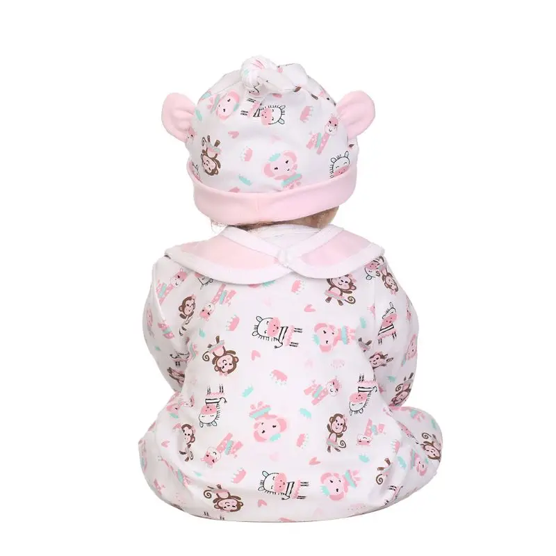 22inch Silicon Lifelike Doll Blanket Apron Cartoon Onesies Hat Monkey Changing Clothes Early Childhood Kids Baby Toys
22inch Silicon Lifelike Doll Blanket Apron Cartoon Onesies Hat Monkey Changing Clothes Early Childhood Kids Baby Toys