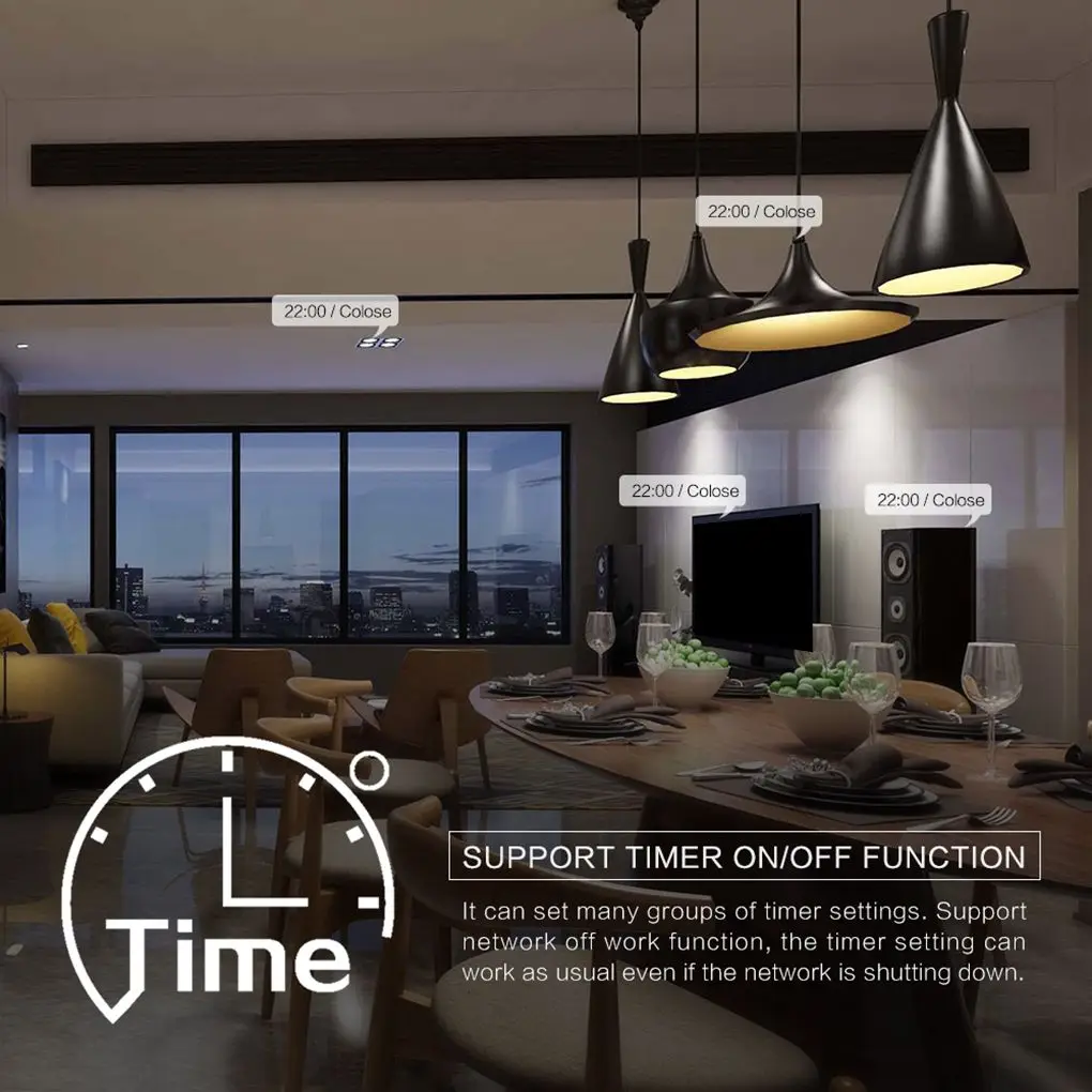 Smart Wifi Touch Switch In-wall App Voice Remote Control Light Switch for Alexa for Google Home
Smart Wifi Touch Switch In-wall App Voice Remote Control Light Switch for Alexa for Google Home