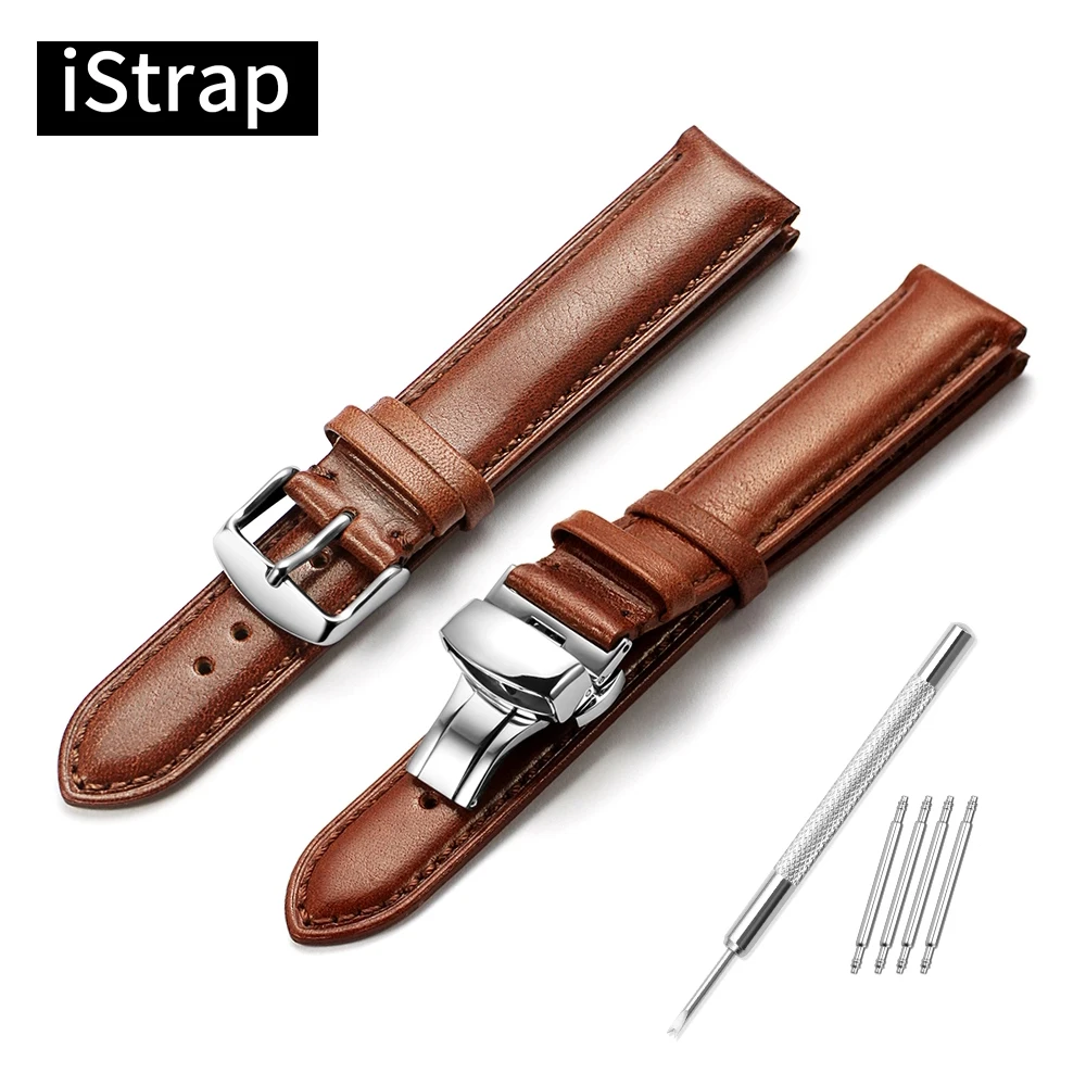 iStrap Watch Strap 18mm 19mm 20mm 21mm 22mm Dark brown Genuine Leather Replacement Watchband Polished Silver Buckle For Tissot 
iStrap Watch Strap 18mm 19mm 20mm 21mm 22mm Dark brown Genuine Leather Replacement Watchband Polished Silver Buckle For Tissot