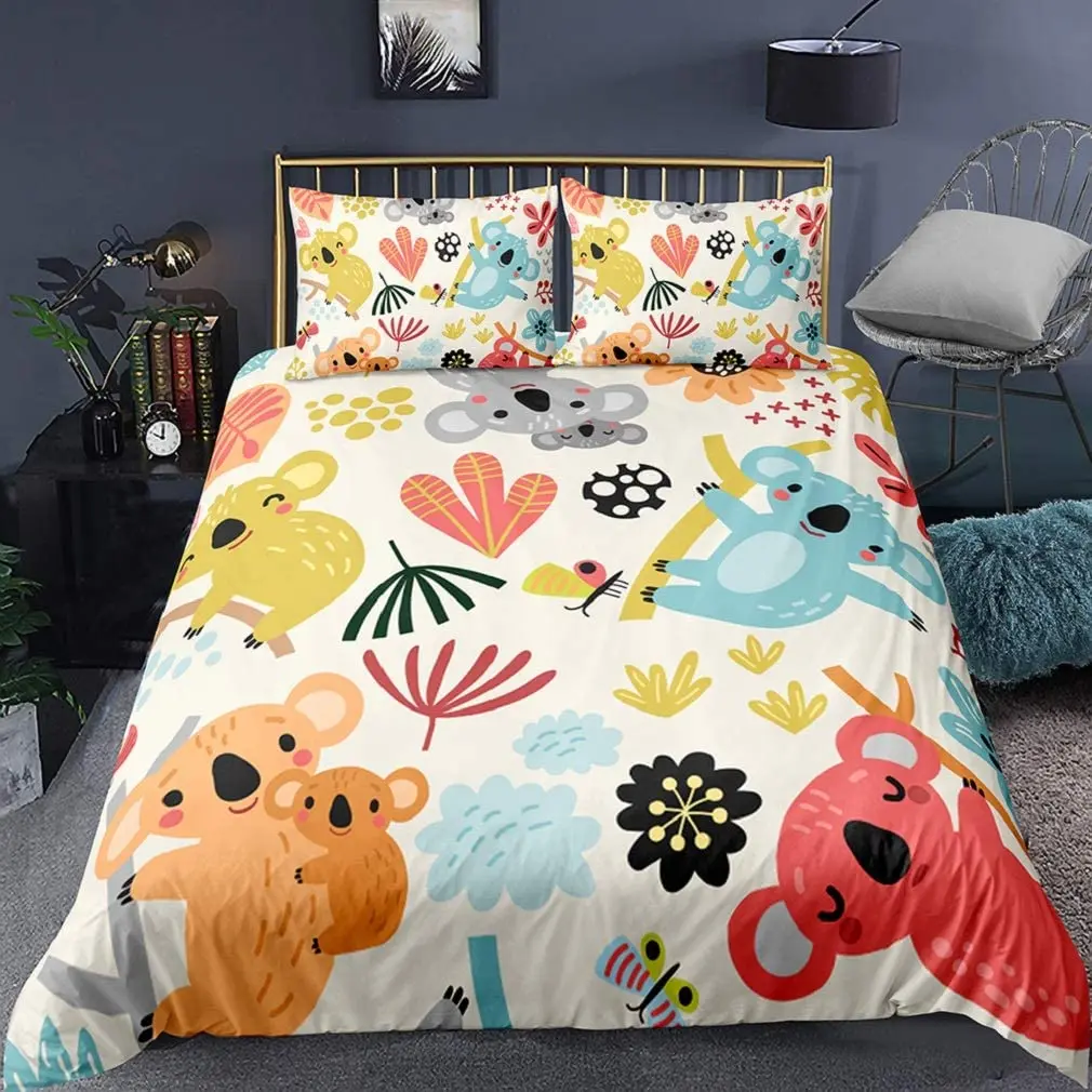 2/3 Pieces Koala Bedding Set Twin Size Kids Gift 3D Pink/Blue/Green Koala Duvet Cover Set For Boys Girls Pillowcase(No Sheets)
2/3 Pieces Koala Bedding Set Twin Size Kids Gift 3D Pink/Blue/Green Koala Duvet Cover Set For Boys Girls Pillowcase(No Sheets)