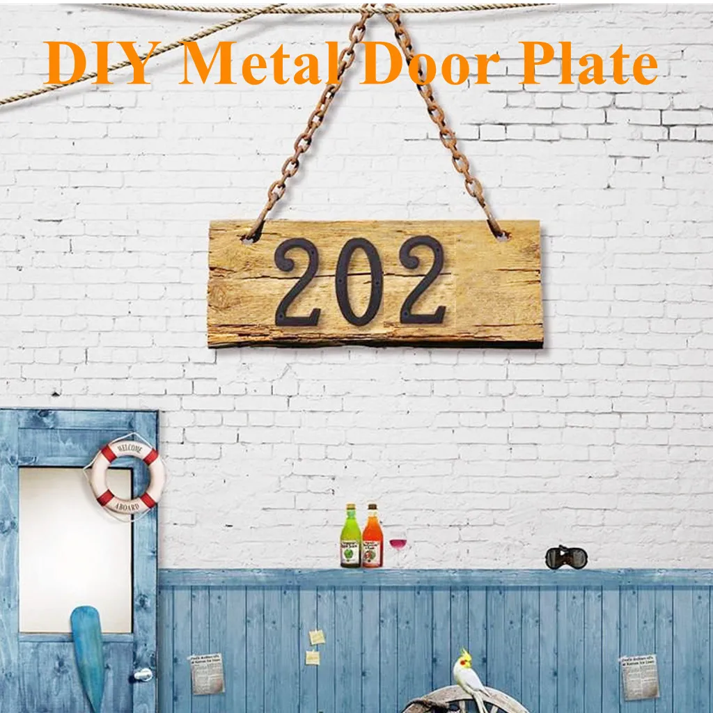 Metal Doorplate DIY House Sign Cafe Wall Retro Bar Wrought Iron Decoration Letters Numbers Cast Iron Decor Accessories
Metal Doorplate DIY House Sign Cafe Wall Retro Bar Wrought Iron Decoration Letters Numbers Cast Iron Decor Accessories