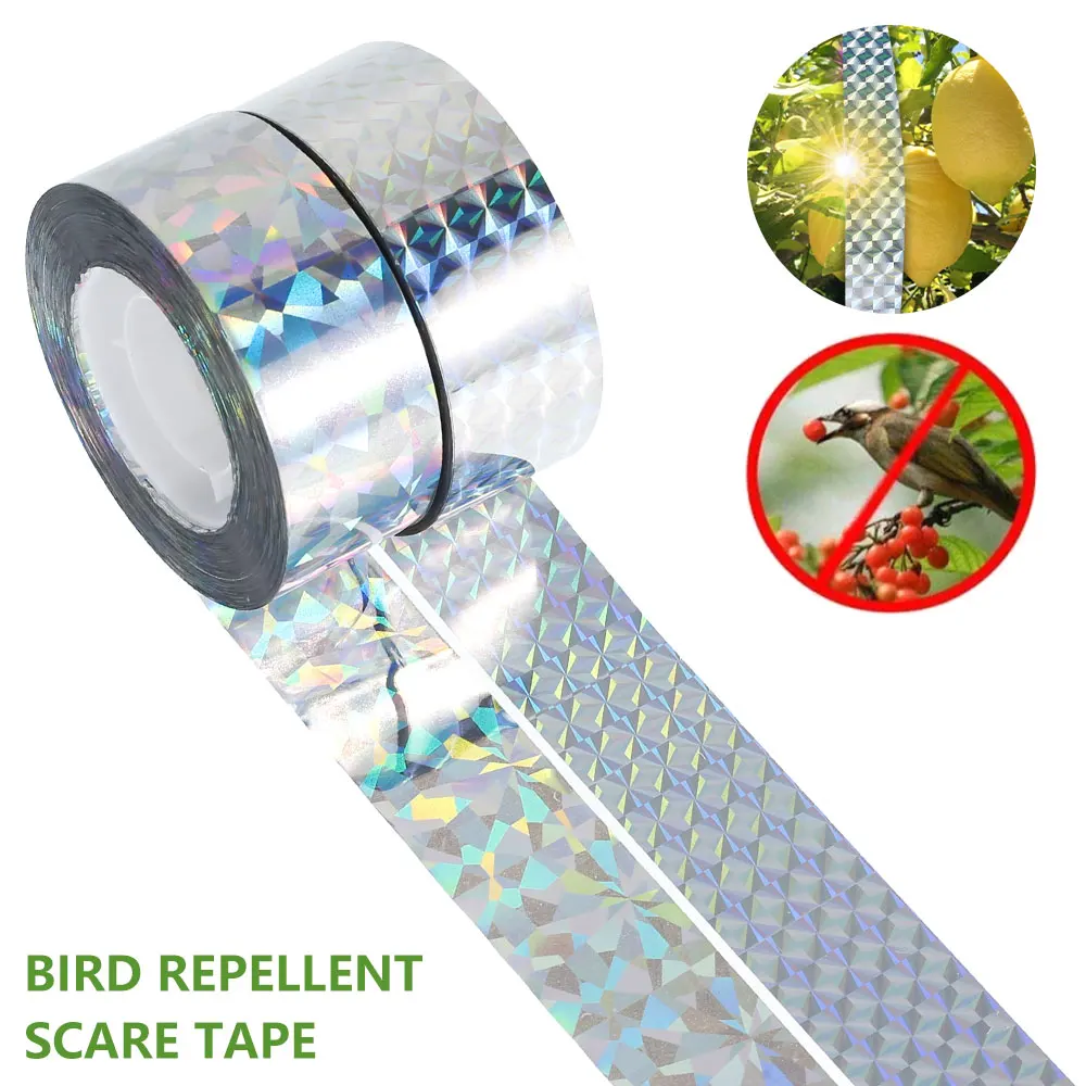 Multi-size Anti Bird Tape Flashing Reflective Bird Repellent Scare Tape Pigeons Crow Keep Away Double-sided Bird Repeller Ribbon
Multi-size Anti Bird Tape Flashing Reflective Bird Repellent Scare Tape Pigeons Crow Keep Away Double-sided Bird Repeller Ribbon