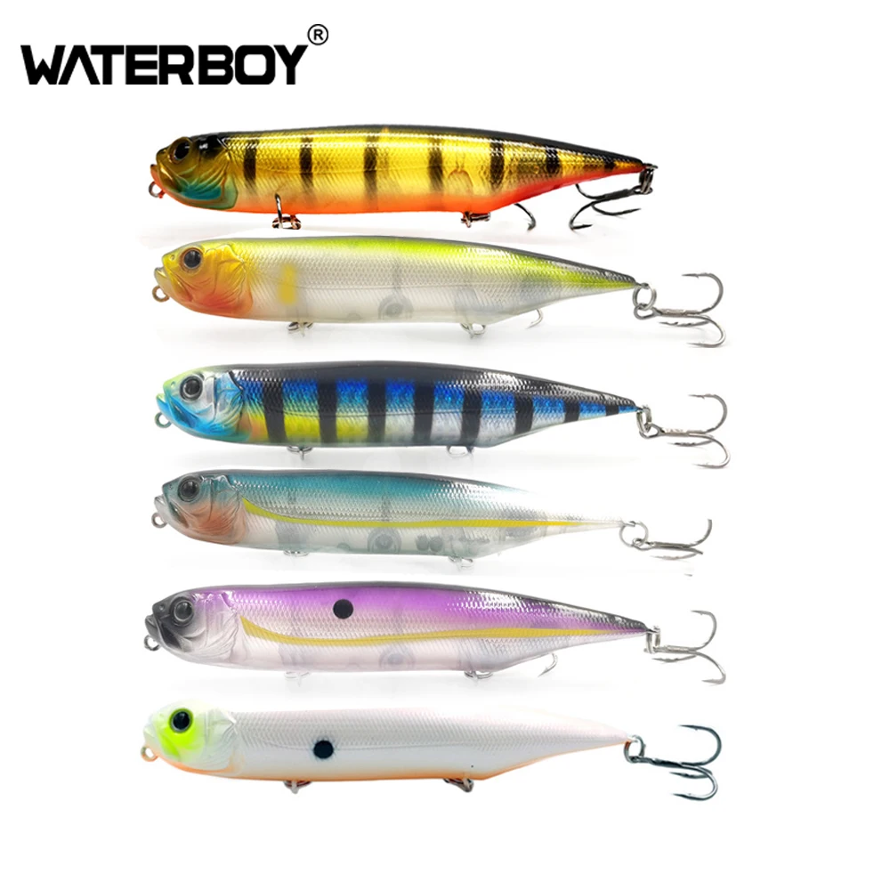 WATERBOY 12 см 21 г карандаш рыболовная приманка для соленой воды Topwater Рыбная