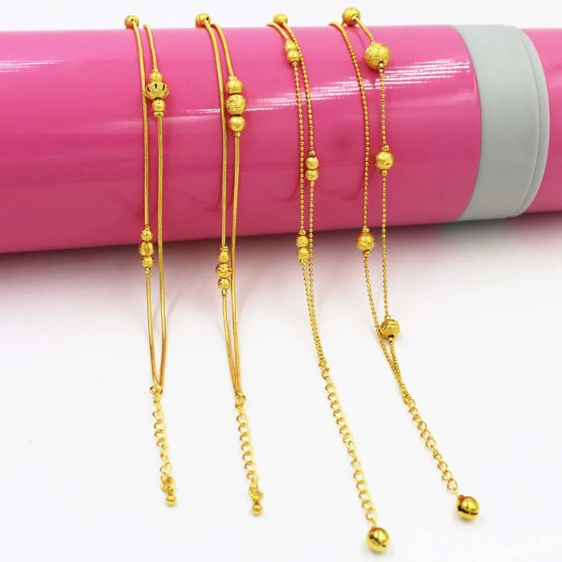 Pure Gold Color Anklets for Women Foot Accessorie Summer Beach Barefoot Sandals Bracelet ankle on the leg Female Ankle
Pure Gold Color Anklets for Women Foot Accessorie Summer Beach Barefoot Sandals Bracelet ankle on the leg Female Ankle