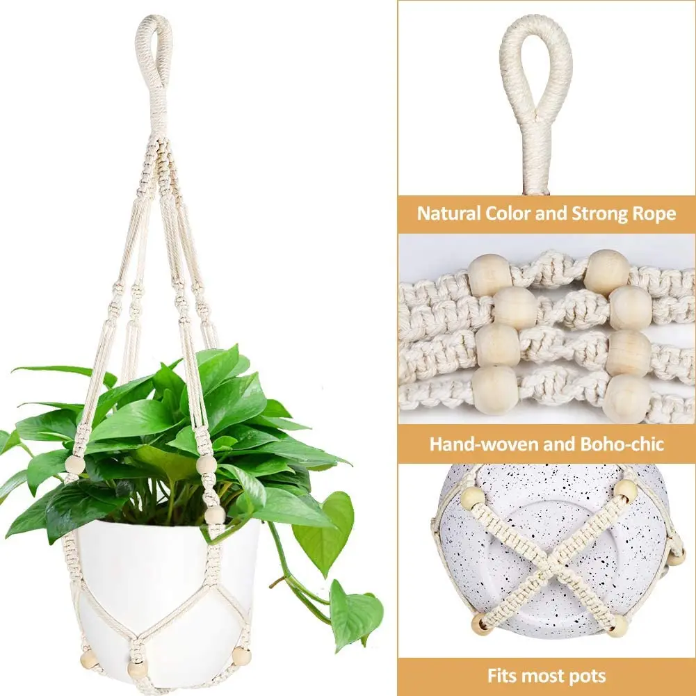 100% Handmade Hanging Baskets Flowerpot Plant Holder Macrame Plant Hanger Indoor Wall Hanging Planter Plant Holder Basket
100% Handmade Hanging Baskets Flowerpot Plant Holder Macrame Plant Hanger Indoor Wall Hanging Planter Plant Holder Basket