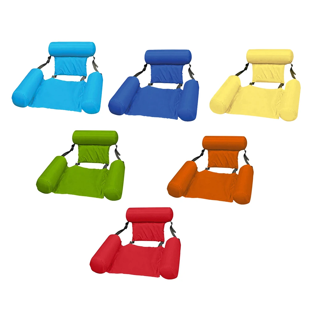 

6Pcs Inflatable Floating Bed Hammock Float Rafts Row Lounge Pool Bed Chairs