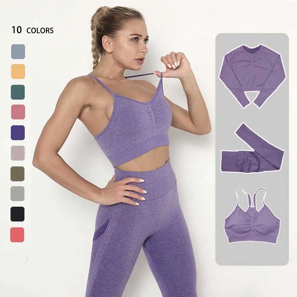 Seamless Yoga Set Women Workout Sportswear Single free combination Gym Clothing Fitness suits Long Sleeve+Leggings+Sport Bra
Seamless Yoga Set Women Workout Sportswear Single free combination Gym Clothing Fitness suits Long Sleeve+Leggings+Sport Bra