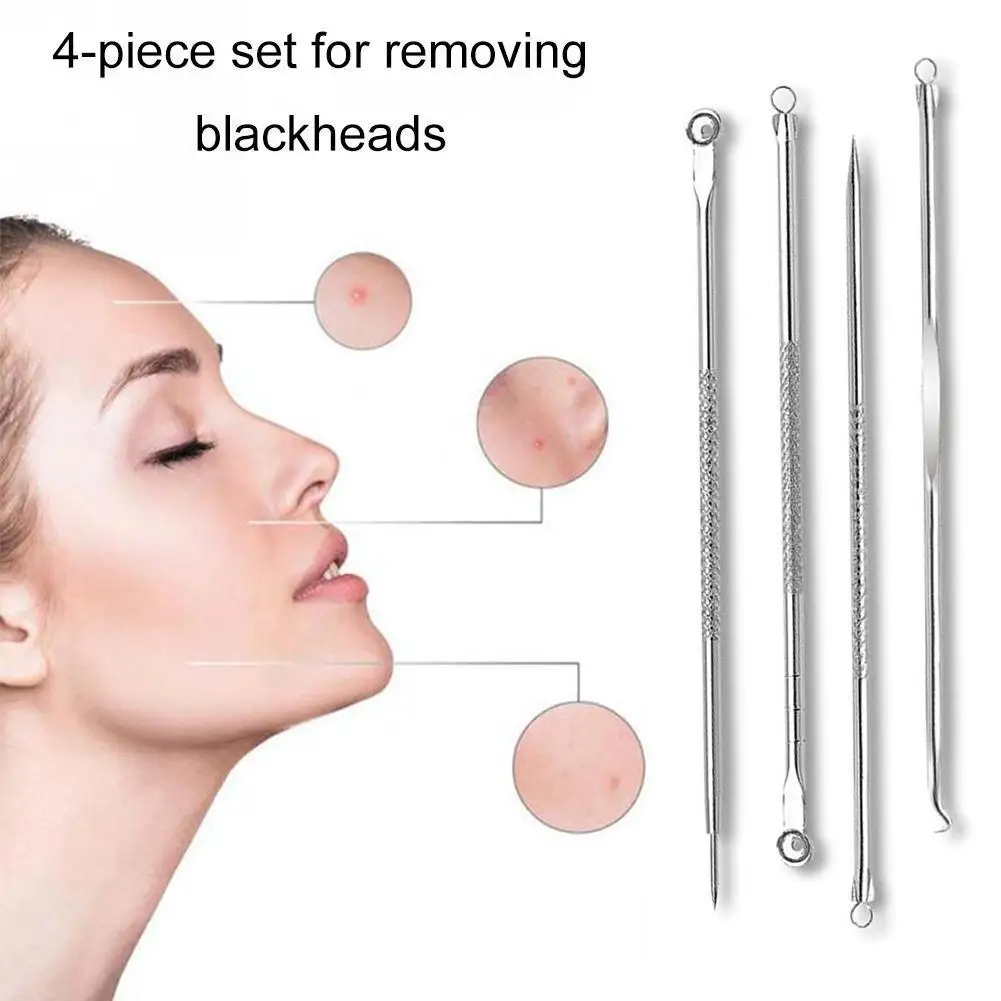 Steel Double-headed Acne Needle 4-piece Set Of Beauty Acne Acne Needle Elbow Needle To Blackhead Tool
Steel Double-headed Acne Needle 4-piece Set Of Beauty Acne Acne Needle Elbow Needle To Blackhead Tool