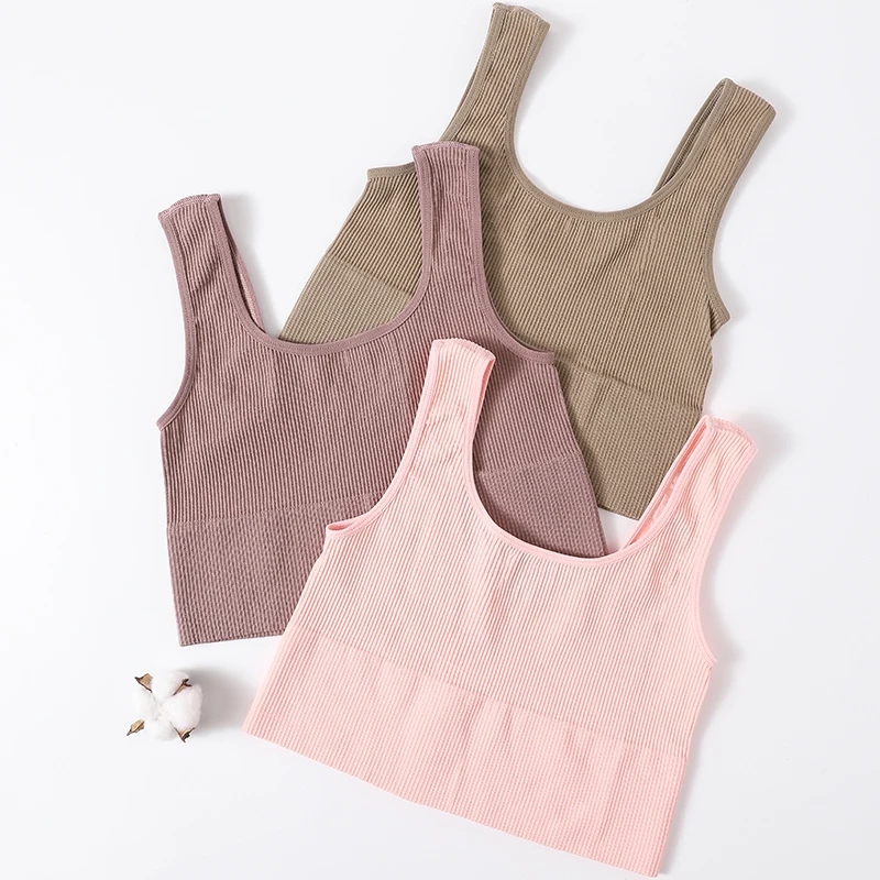 2021 Vintage Crop Top Women Camis Seamless Underwear Sexy Lingerie U Collar Top Knitted Short Tops Sexy Lingerie Tees Camisole 
2021 Vintage Crop Top Women Camis Seamless Underwear Sexy Lingerie U Collar Top Knitted Short Tops Sexy Lingerie Tees Camisole