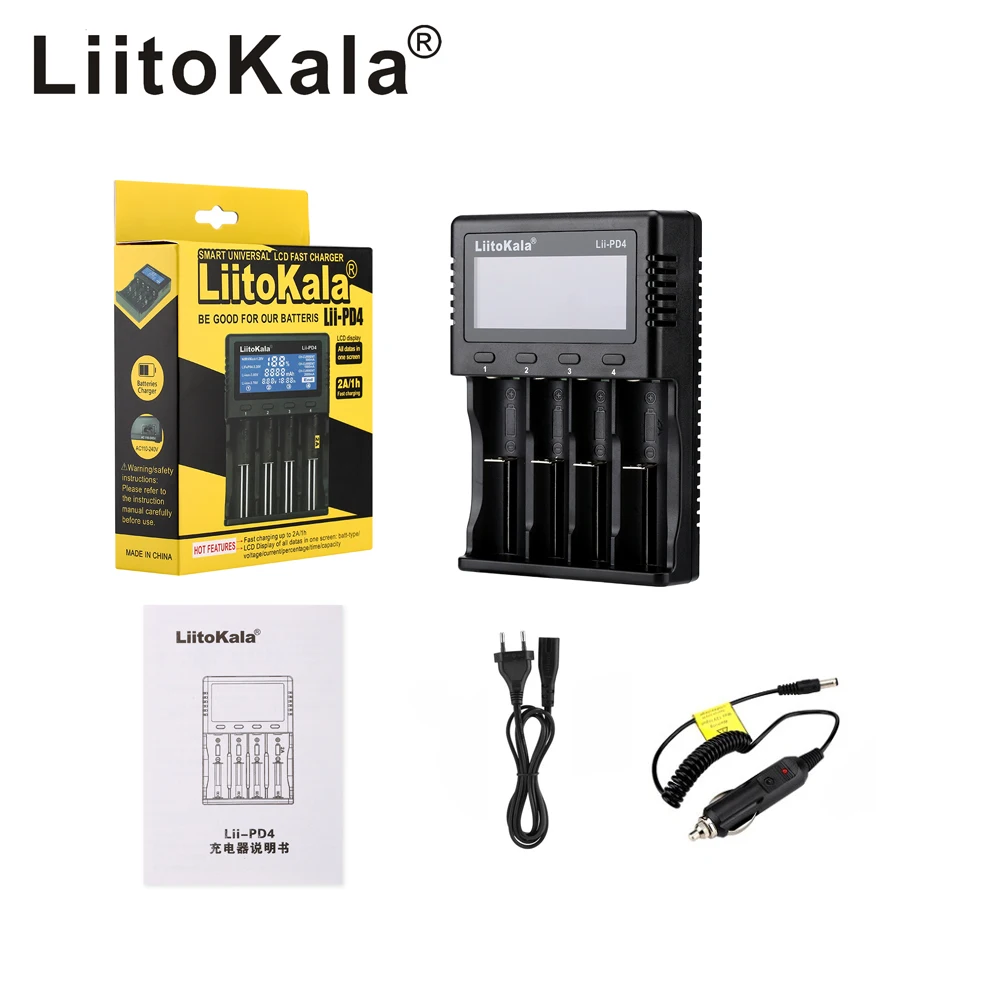 Зарядное устройство для аккумуляторов LiitoKala Lii-PD2-PD4 LCD Smart 18650 Li-Ion 18650 18500 16340 26650 21700
Зарядное устройство для аккумуляторов LiitoKala Lii-PD2-PD4 LCD Smart 18650 Li-Ion 18650 18500 16340 26650 21700
