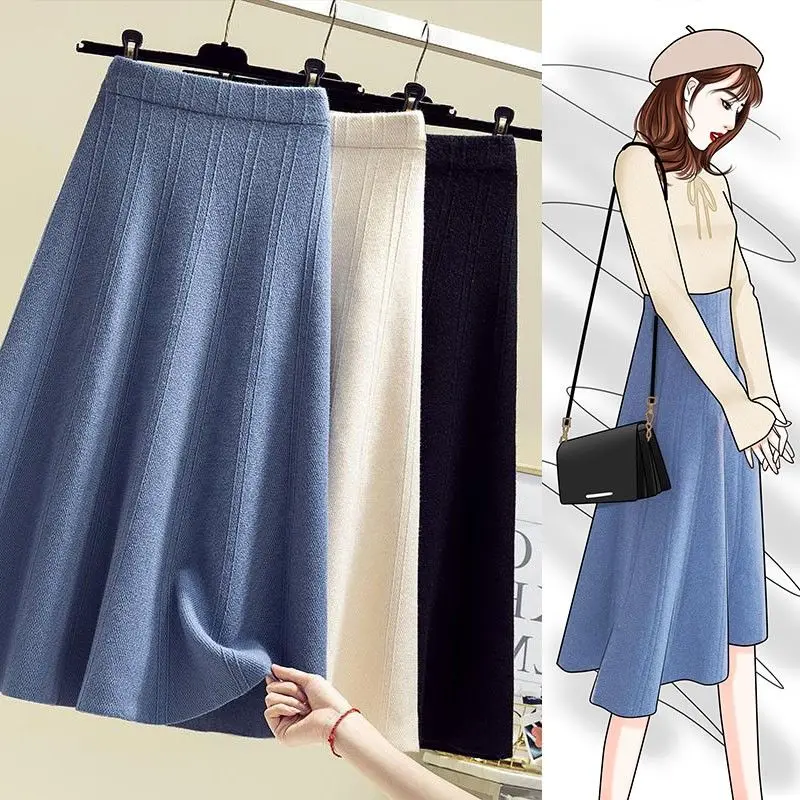 Women 2020 Autumn Winter New Fashion Mi-Long Knitted Skirt Female Loose Warm High Waist Skirts Ladies Elegant A Line Skirts M246
Women 2020 Autumn Winter New Fashion Mi-Long Knitted Skirt Female Loose Warm High Waist Skirts Ladies Elegant A Line Skirts M246