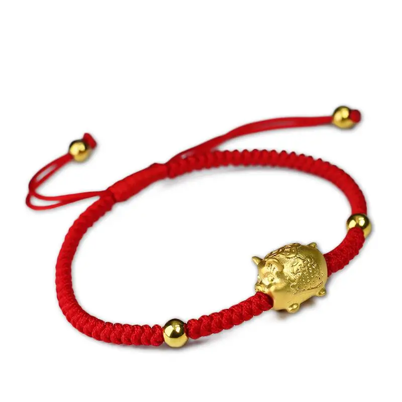 Handmade Lucky Red String Bracelet 14K Copper Gold Plated Bracelet Male and Female Transit Jewelry Gift
Handmade Lucky Red String Bracelet 14K Copper Gold Plated Bracelet Male and Female Transit Jewelry Gift