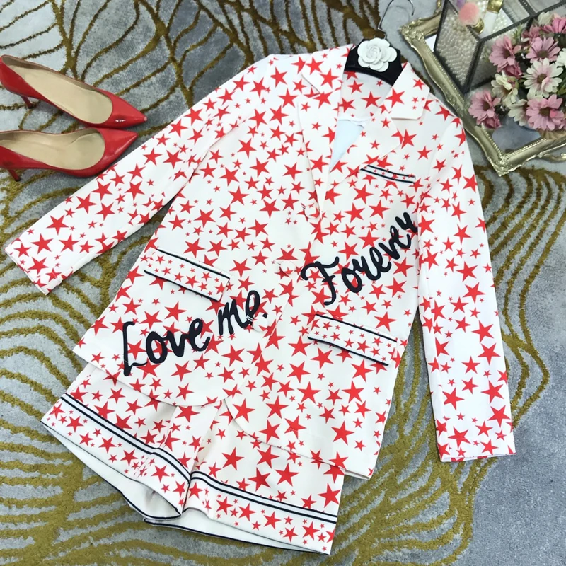 End Vintage Fashion 11.10 Elegant New Lapel Letter Beading Star Blazer Coat Or High Waist Print Shorts Set Women
End Vintage Fashion 11.10 Elegant New Lapel Letter Beading Star Blazer Coat Or High Waist Print Shorts Set Women