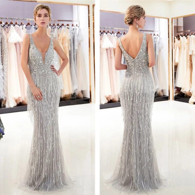 Wedding Dress Sexy Sleeveless Sequin Slim Formal Celebrity Elegant Evening Gowns Tulle Women Party Off-shoulder Prom Gown
Wedding Dress Sexy Sleeveless Sequin Slim Formal Celebrity Elegant Evening Gowns Tulle Women Party Off-shoulder Prom Gown
