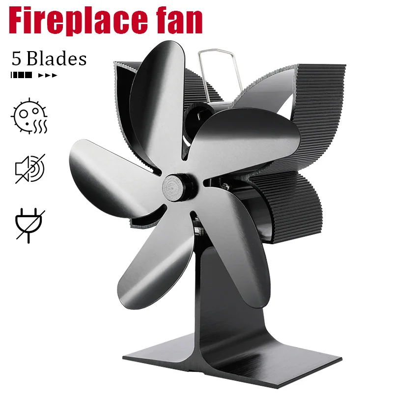 Fireplace 5 Blades Aluminum Alloy Heat Powered Stove Fan Log Wood Burner Safe Home Fireplace Fan Efficient Heat Distribution
Fireplace 5 Blades Aluminum Alloy Heat Powered Stove Fan Log Wood Burner Safe Home Fireplace Fan Efficient Heat Distribution