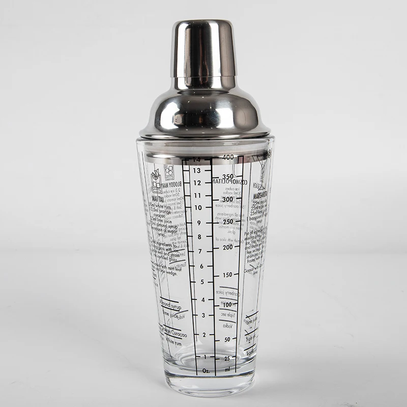 Martini Cocktail Shaker Scale Glass champagne Wine Beverage Mixer Shaker Bottle
Martini Cocktail Shaker Scale Glass champagne Wine Beverage Mixer Shaker Bottle