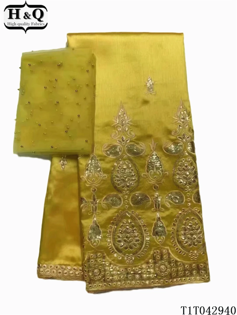 H&Q 5 yards high quality embroidered african george satin lace fabric matching 2 yards french tulle laces chiffon fabrics GL0524
H&Q 5 yards high quality embroidered african george satin lace fabric matching 2 yards french tulle laces chiffon fabrics GL0524