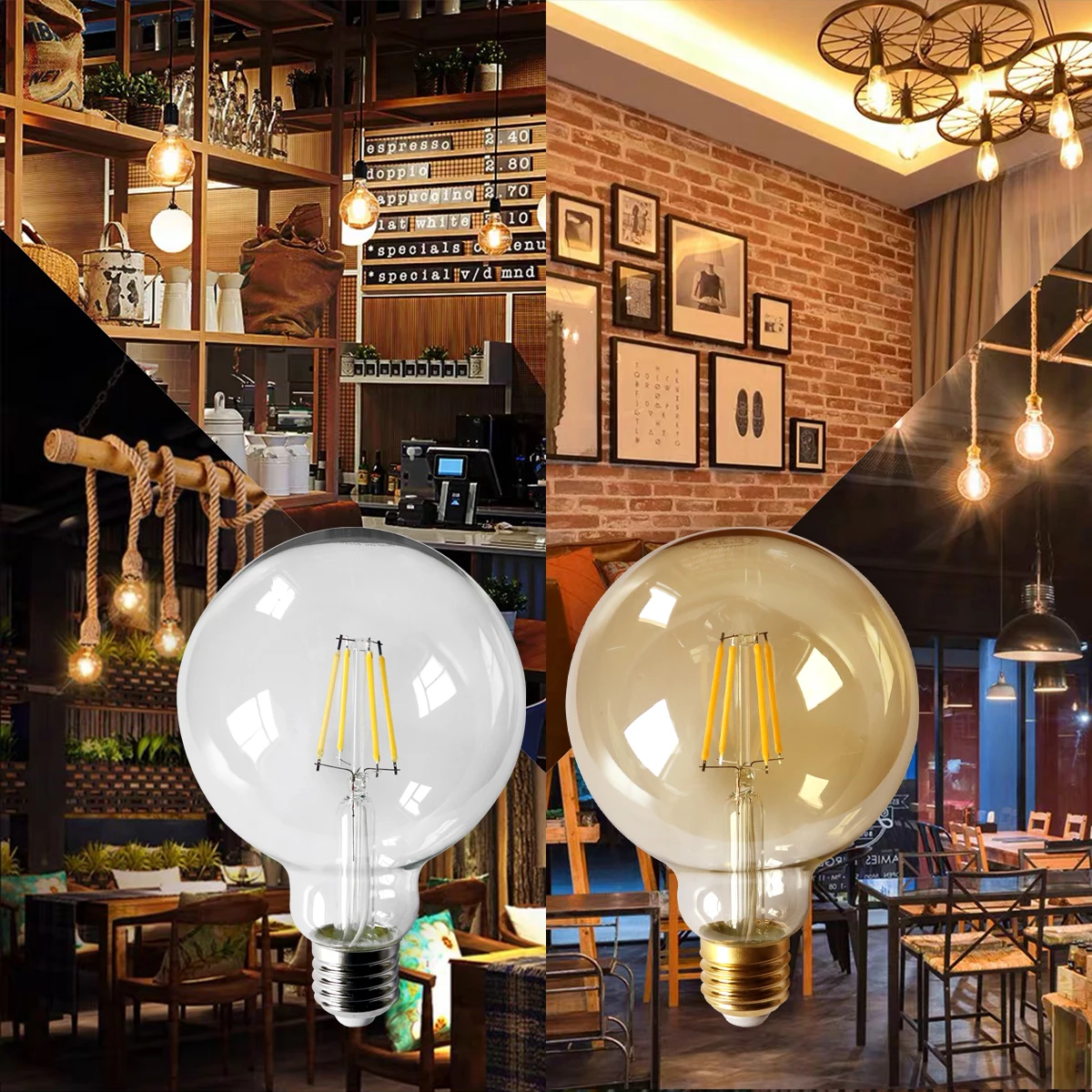 4pcs/lot Retro Edison Filament Bulb G95 E27 6W Bombillas 220V-240V Vintage Lamp 2500K Gold Glass Bulb Home Decoration
4pcs/lot Retro Edison Filament Bulb G95 E27 6W Bombillas 220V-240V Vintage Lamp 2500K Gold Glass Bulb Home Decoration