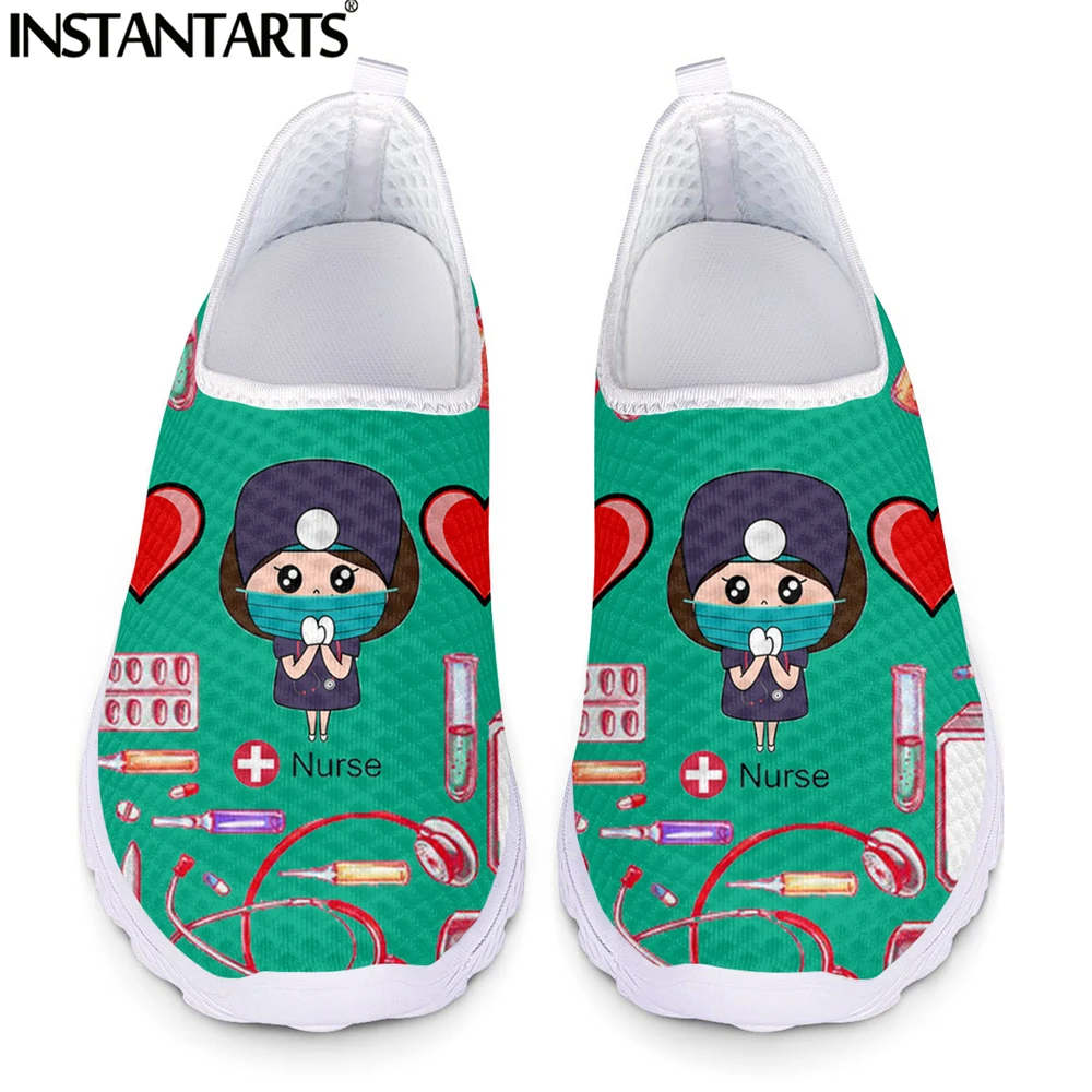 INSTANTARTS Fashion Nurse Wear Mask With Medical Supplies Cartoon Pattern Women Mesh Sneakers Casual Slip-on Flat Shoes Loafers
INSTANTARTS Fashion Nurse Wear Mask With Medical Supplies Cartoon Pattern Women Mesh Sneakers Casual Slip-on Flat Shoes Loafers